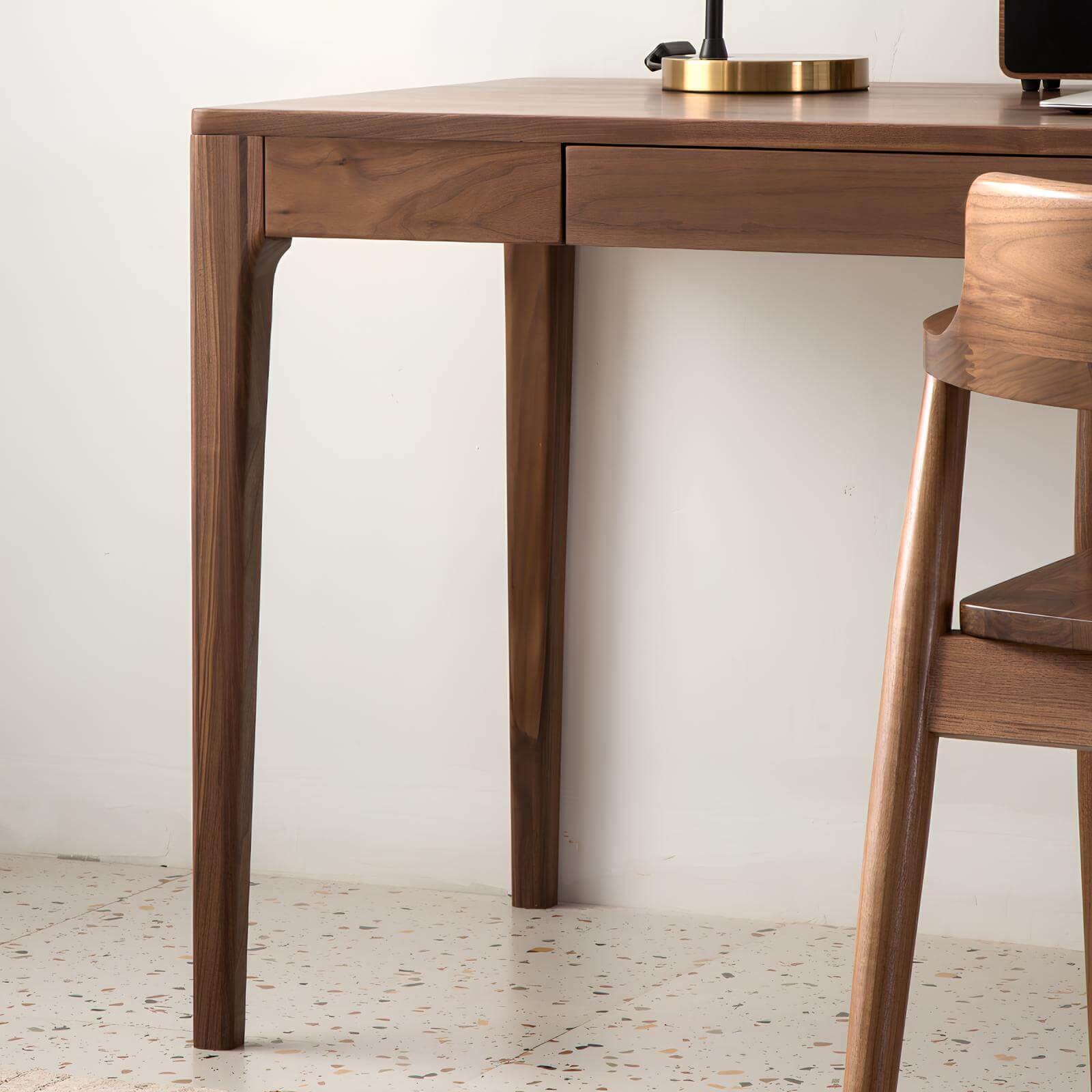 Legs of Black Walnut Desk with Drawers