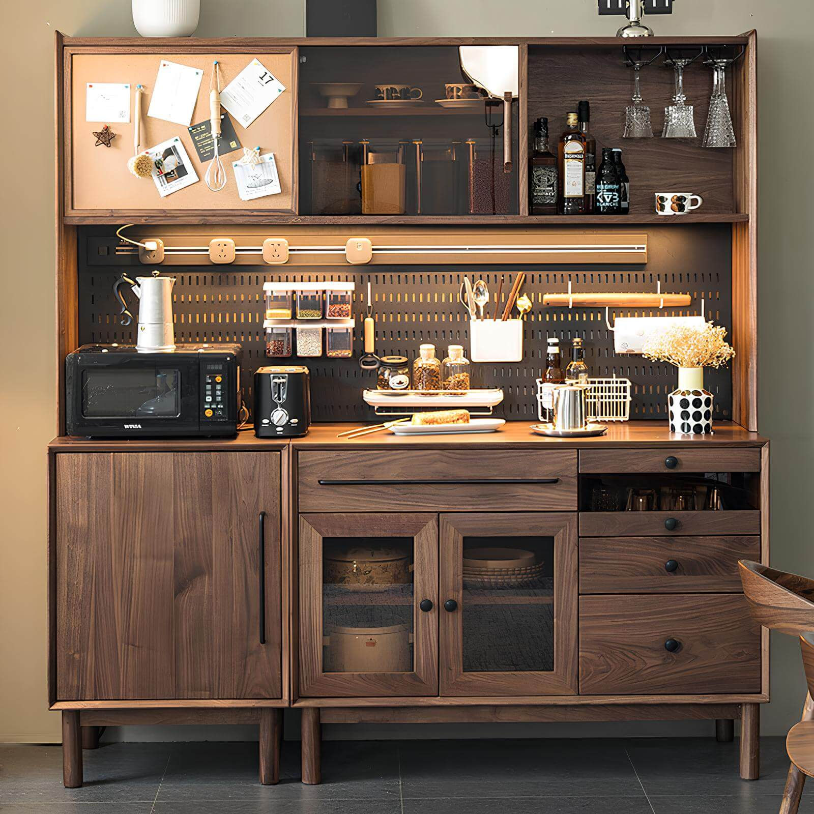 Wood Cabinet in the Room