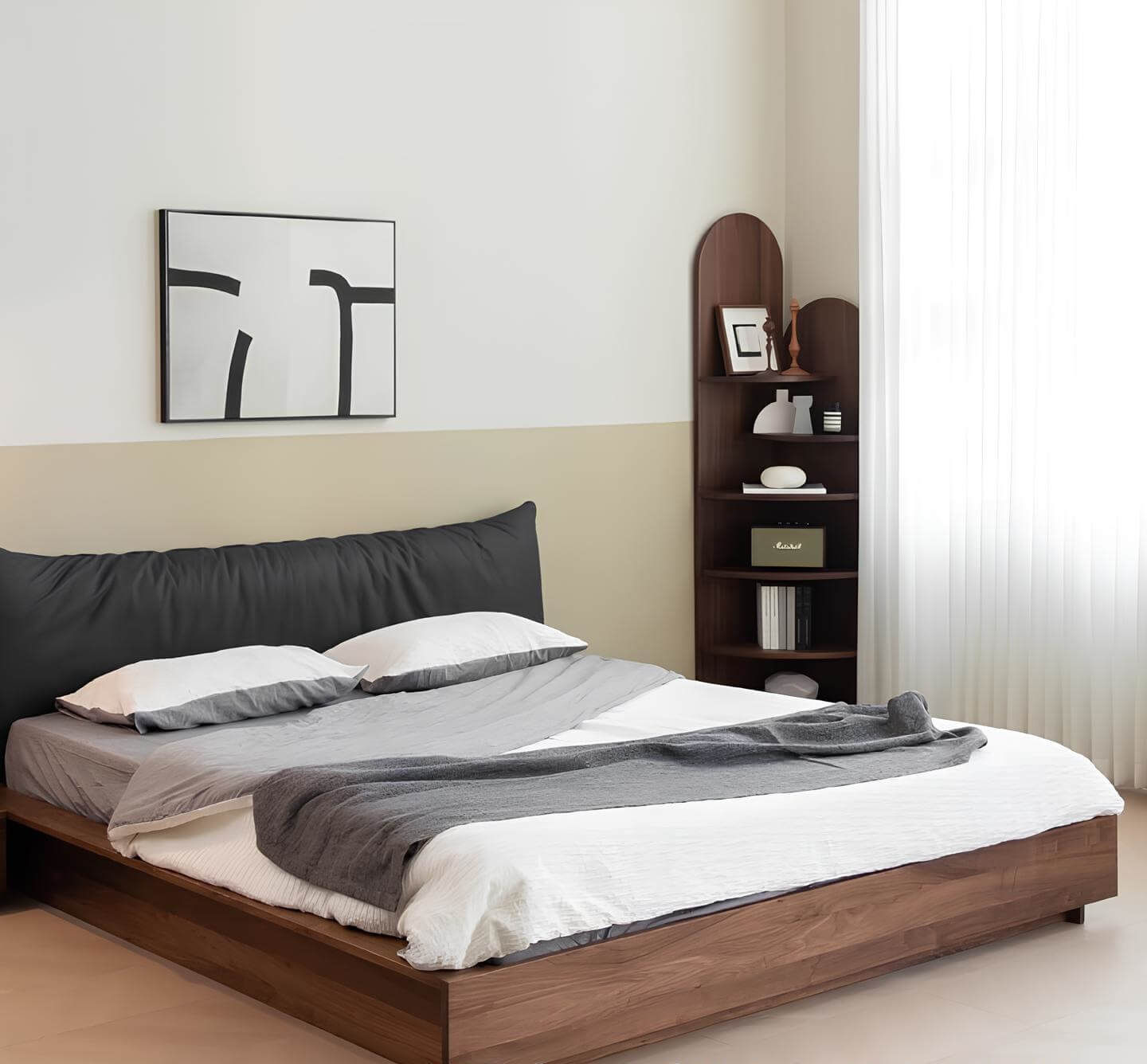 Black Walnut Bed in the Bedroom