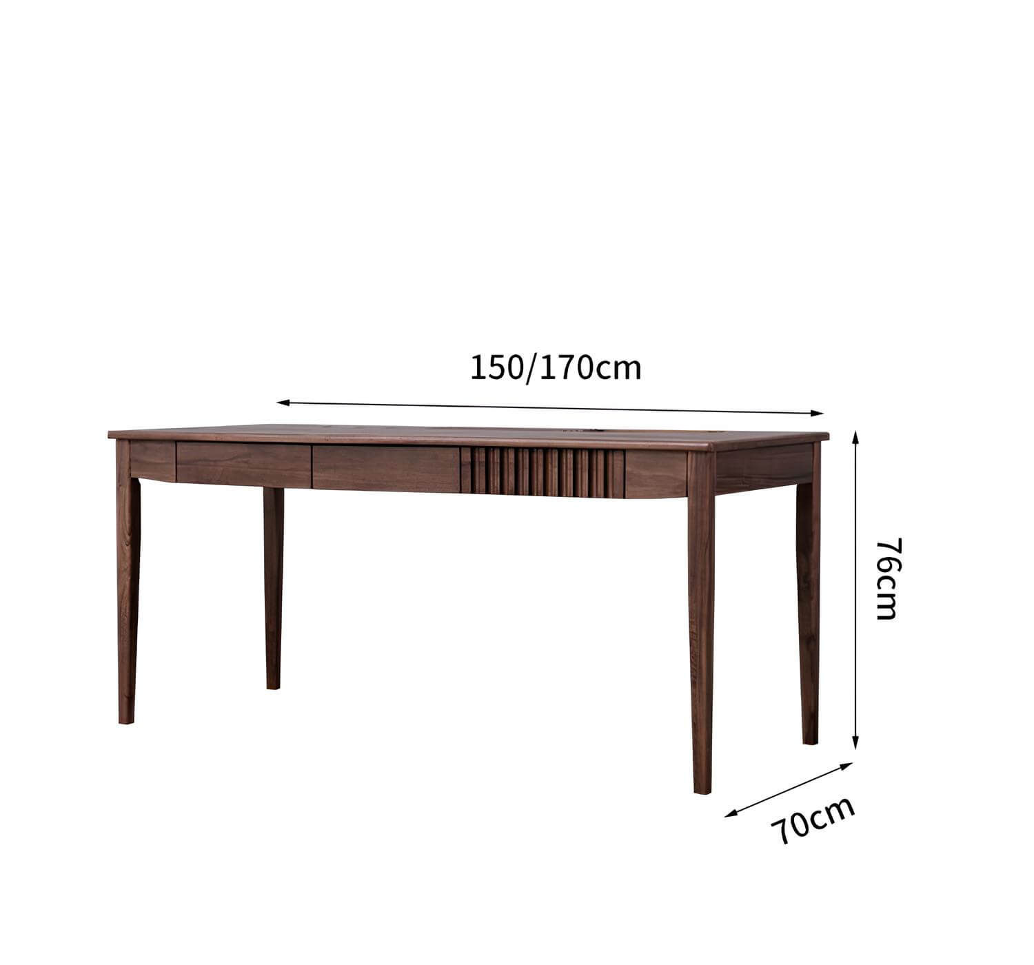 Black Walnut Desk with Drawers | Wood Furniture