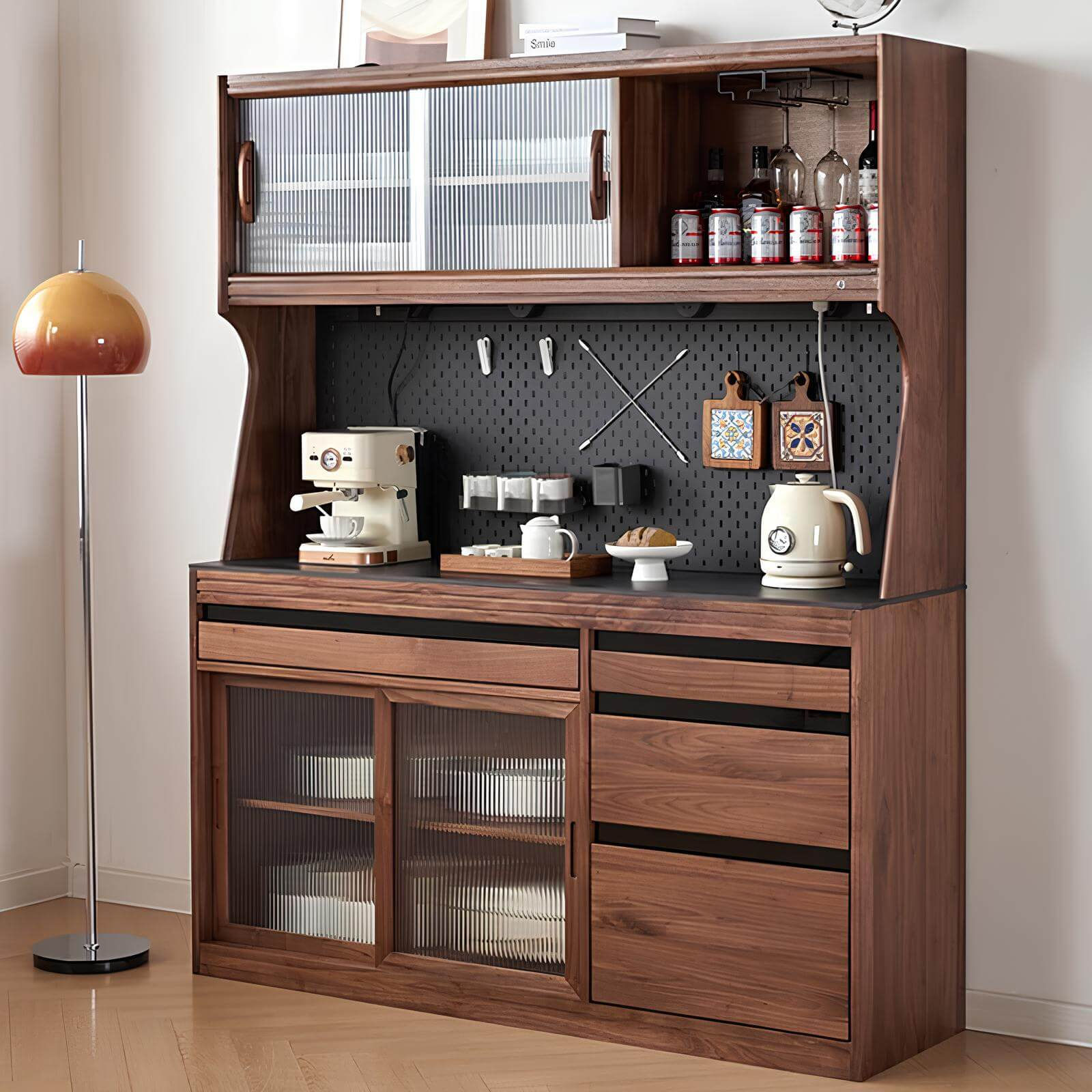 Wood Cabinet for Storage Side View