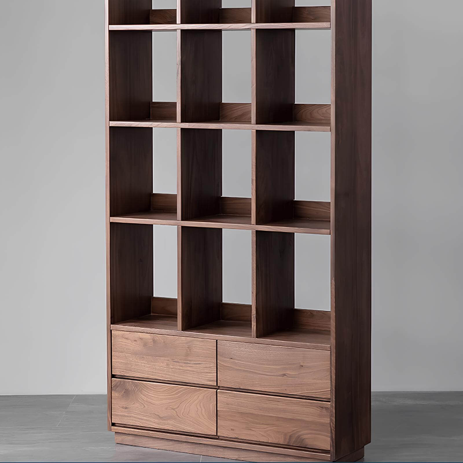 Black Walnut Bookshelf in the Room