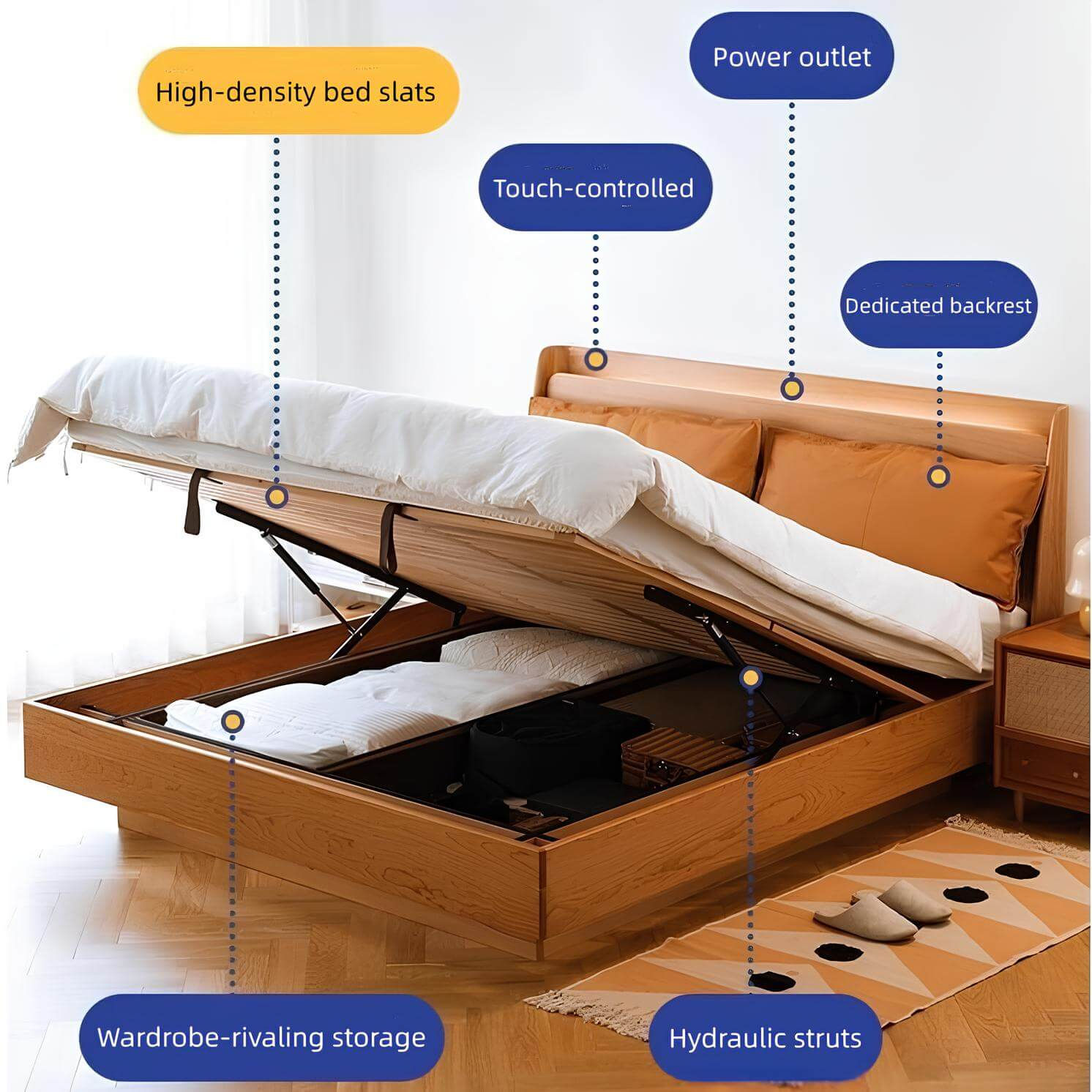 Cherry Wood Bed | Wood Furniture
