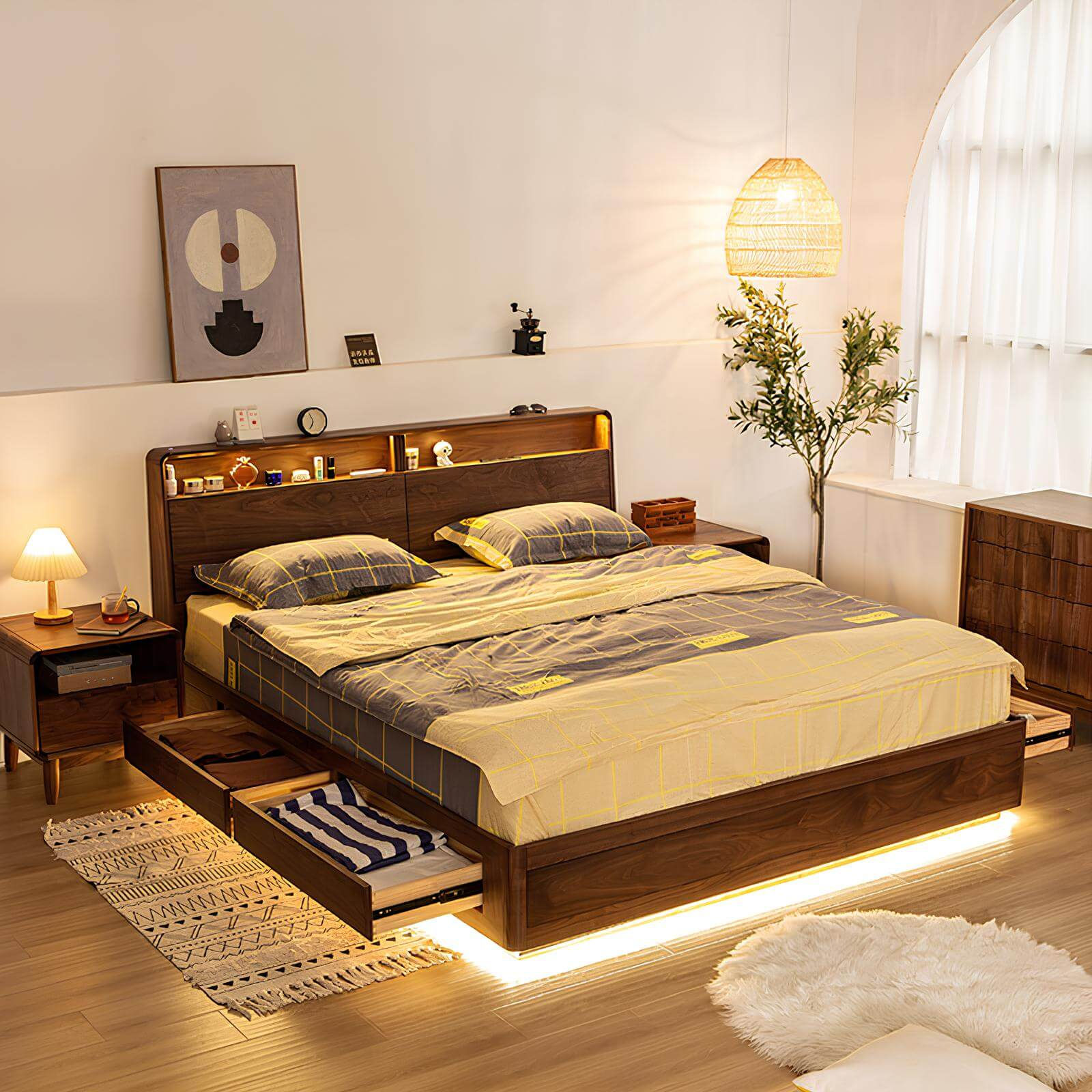 Black Walnut Bed in the Bedroom