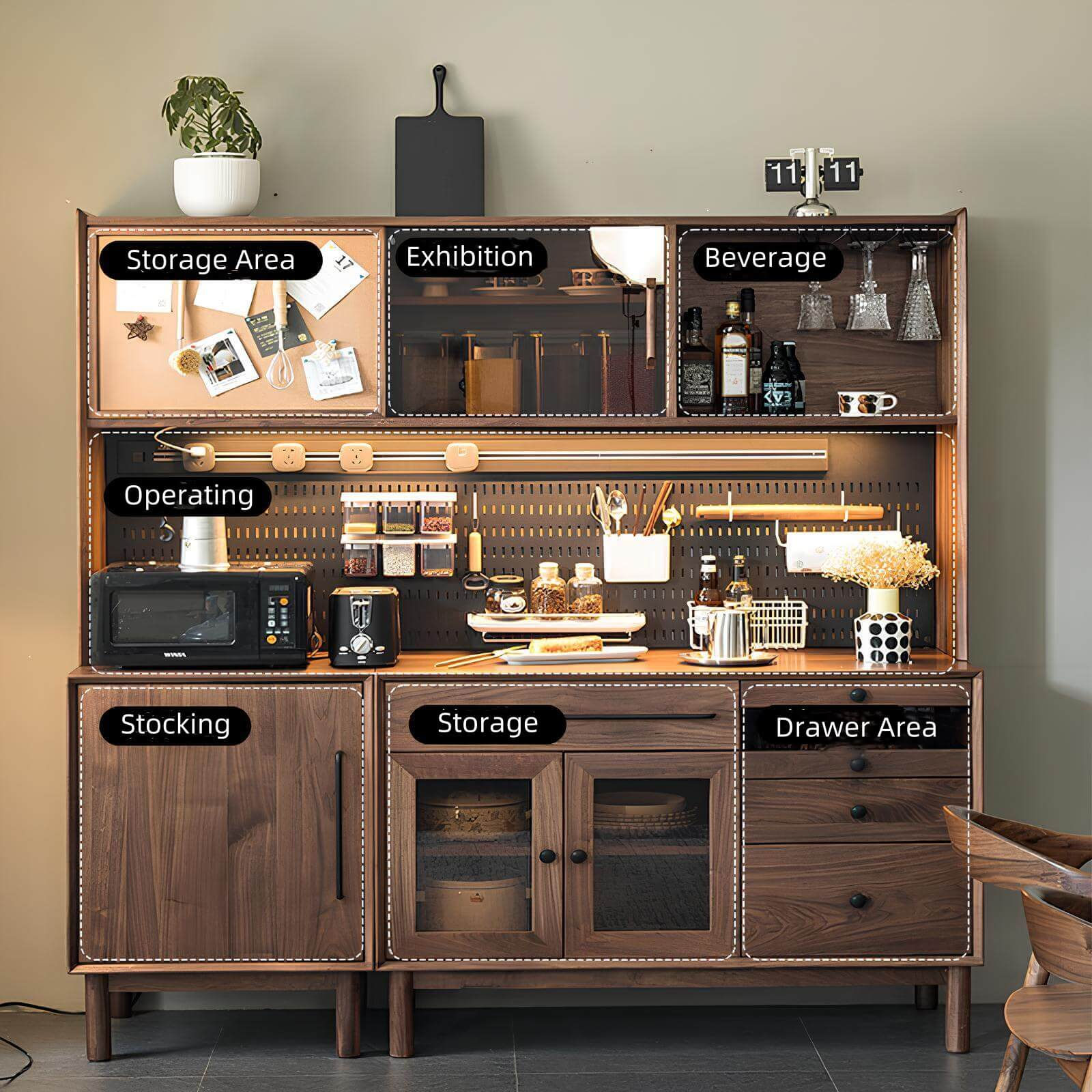 Wood Cabinet in the Room