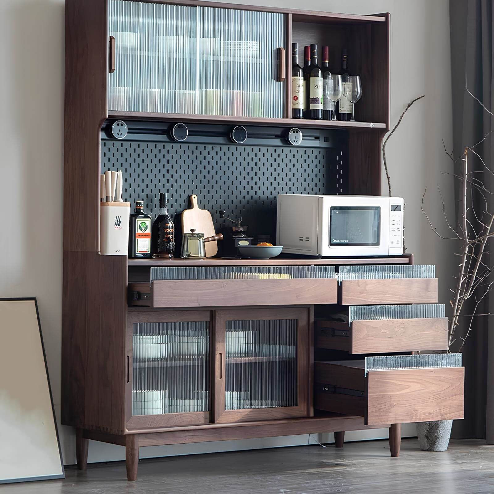 Wood Cabinet for Kitchen in the Room