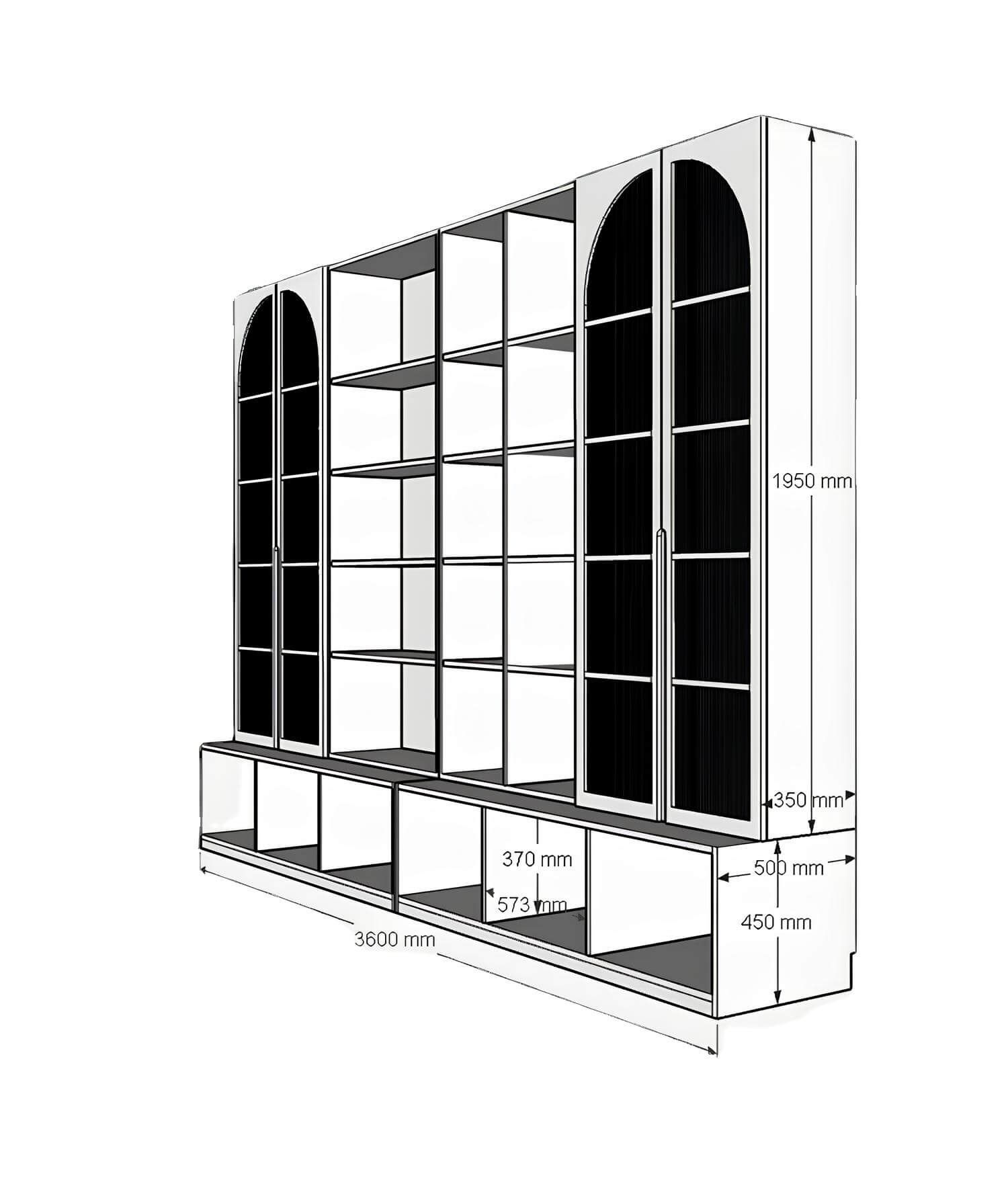 Black Walnut Bookcase Dimension