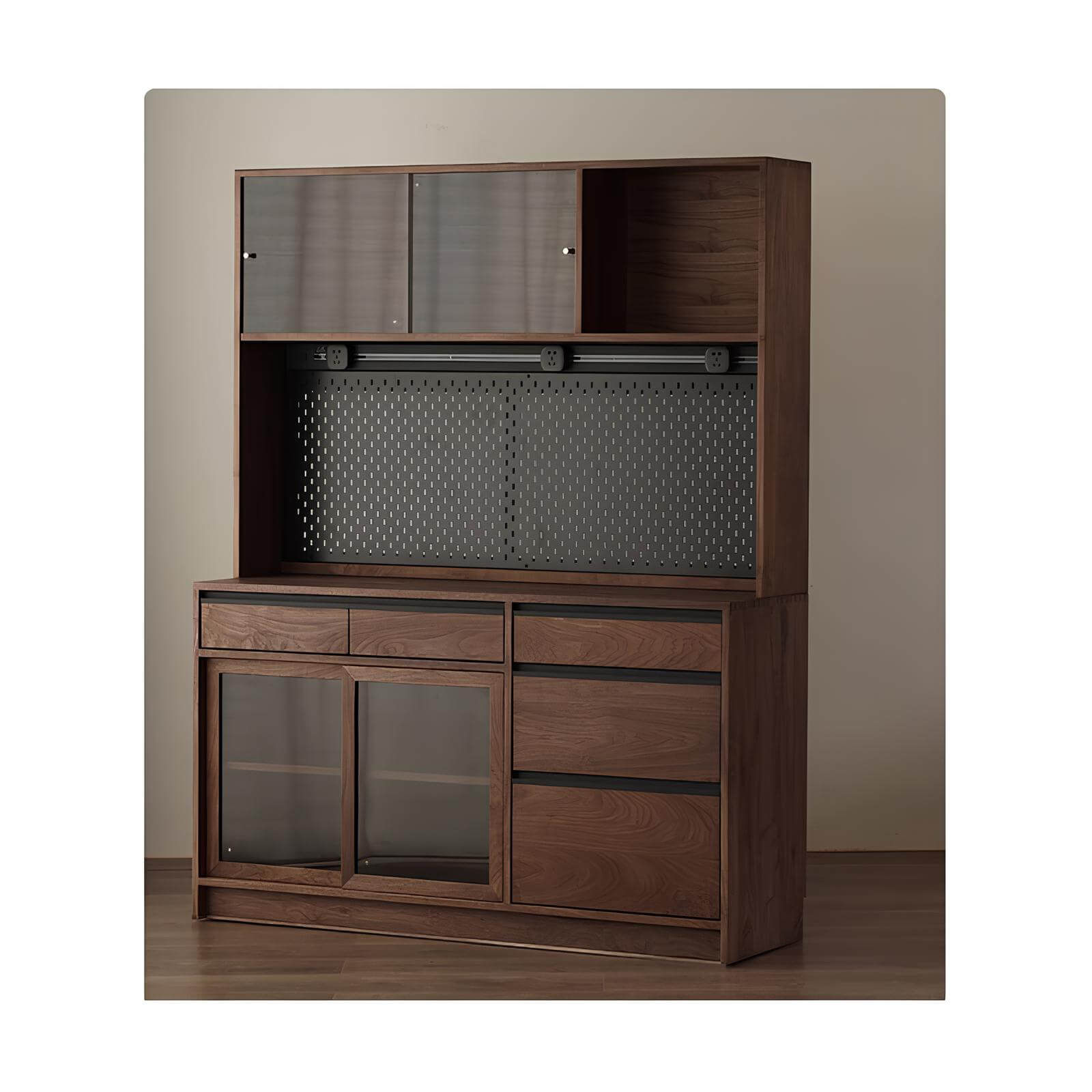 Wood Cabinet in White Background