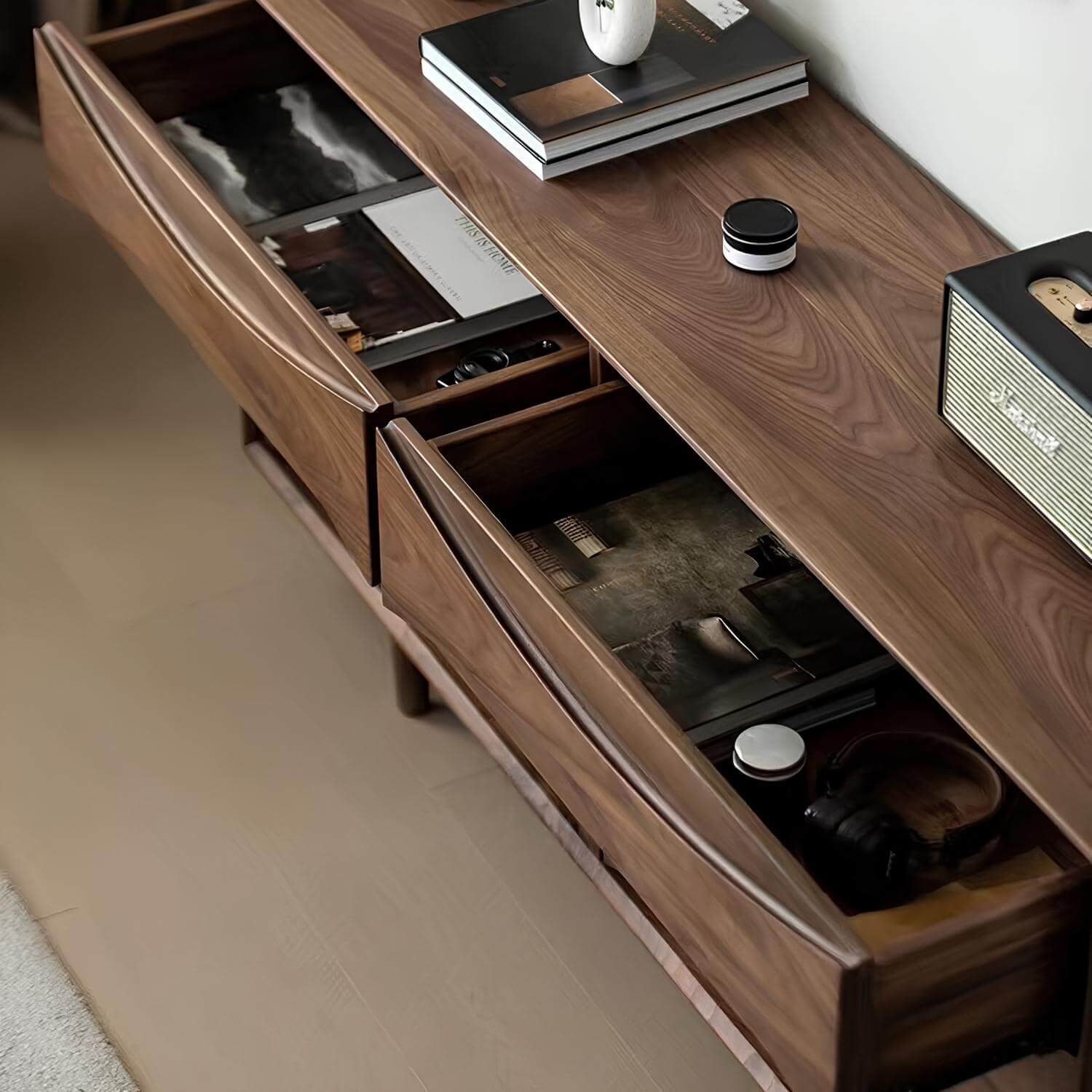 Black Walnut 6-Drawer Chest of Drawers | Wood Furniture