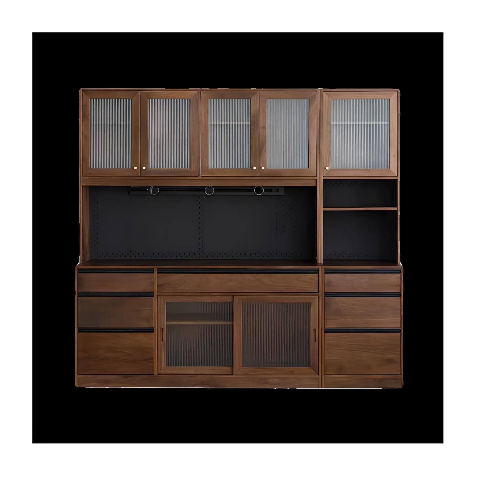 Wood Cabinet for Kitchen in White Background