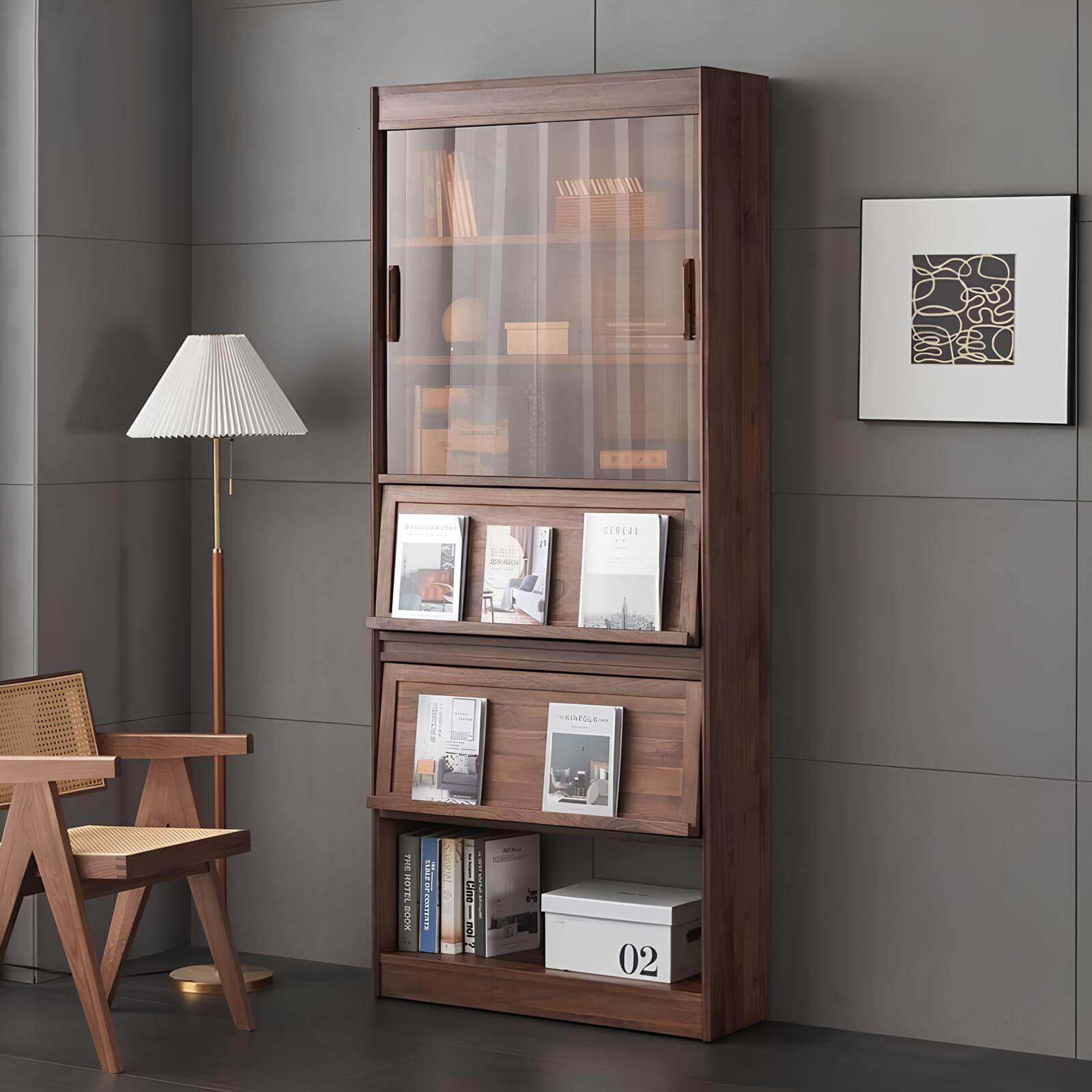 Black Walnut Bookcase in the Room