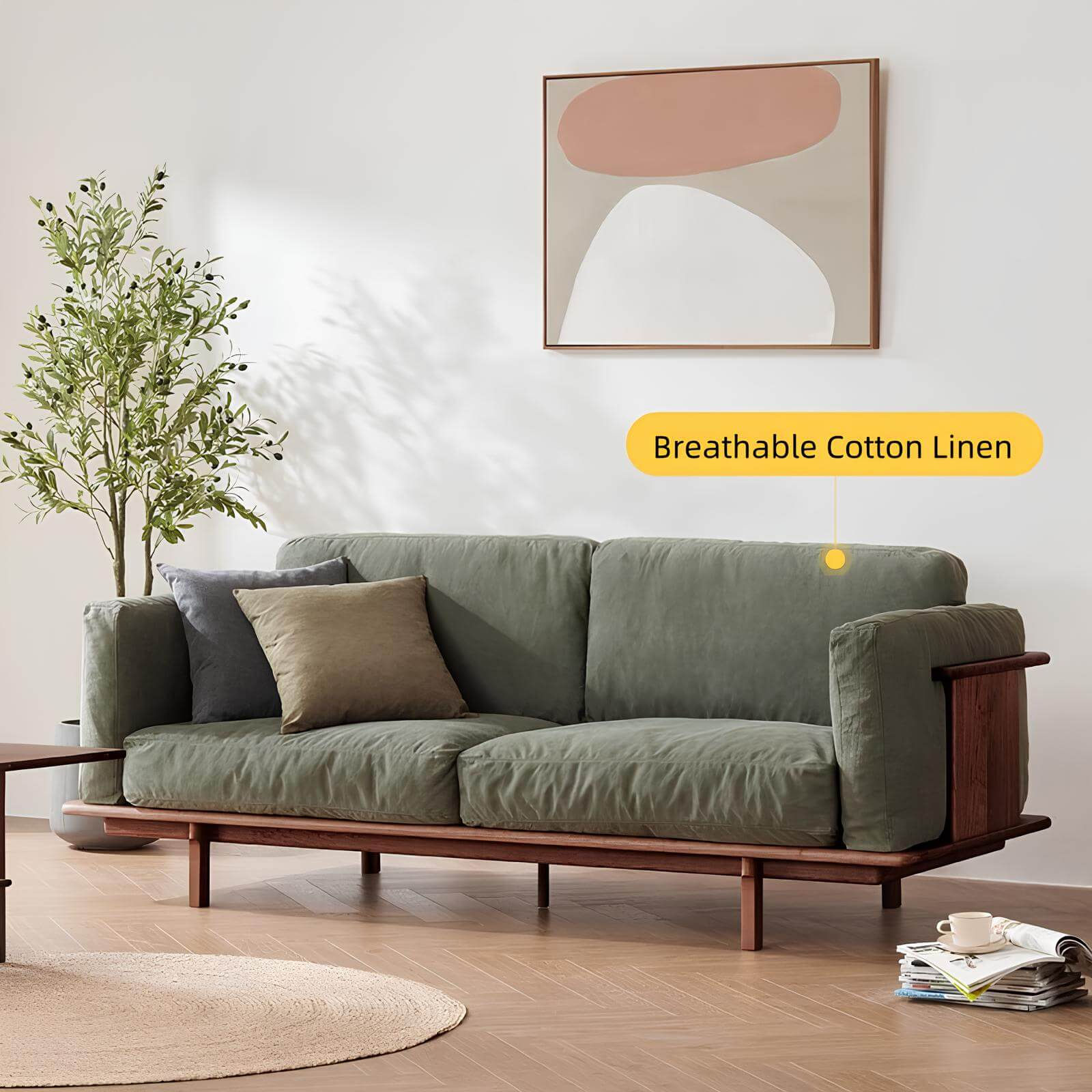 Walnut Sofa in the Living Room