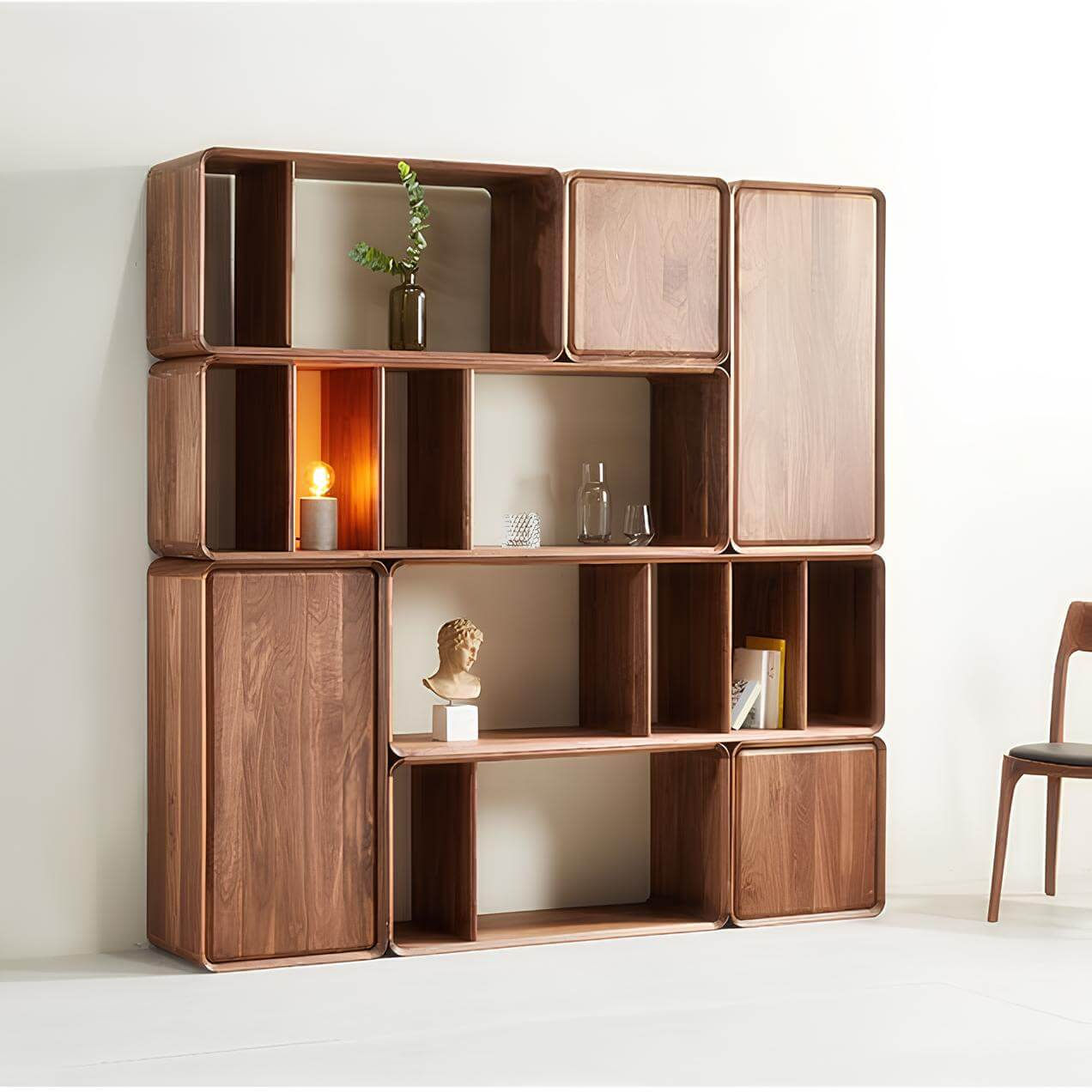 Black Walnut Bookshelf for Small Spaces | Wood Furniture