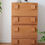 Thumbnail: Double Cherry Wood Bedside Table Placed Vertically