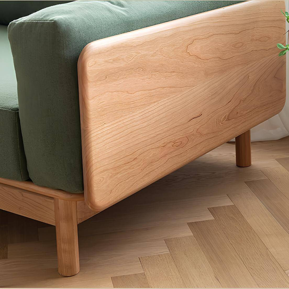 Cherry Wood Sofa for Small Spaces | Wood Furniture