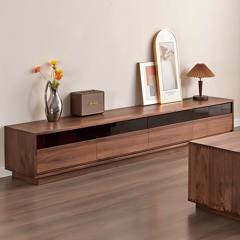 Black Walnut TV Stand in the Living Room