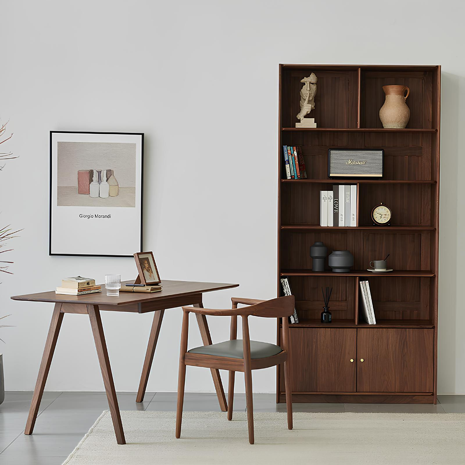 Walnut Bookshelf in the Room