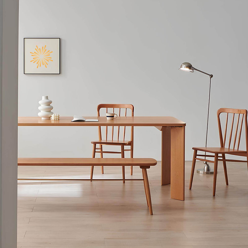 Thumbnail: Rectangle Cherry Wood Dining Table in the Room