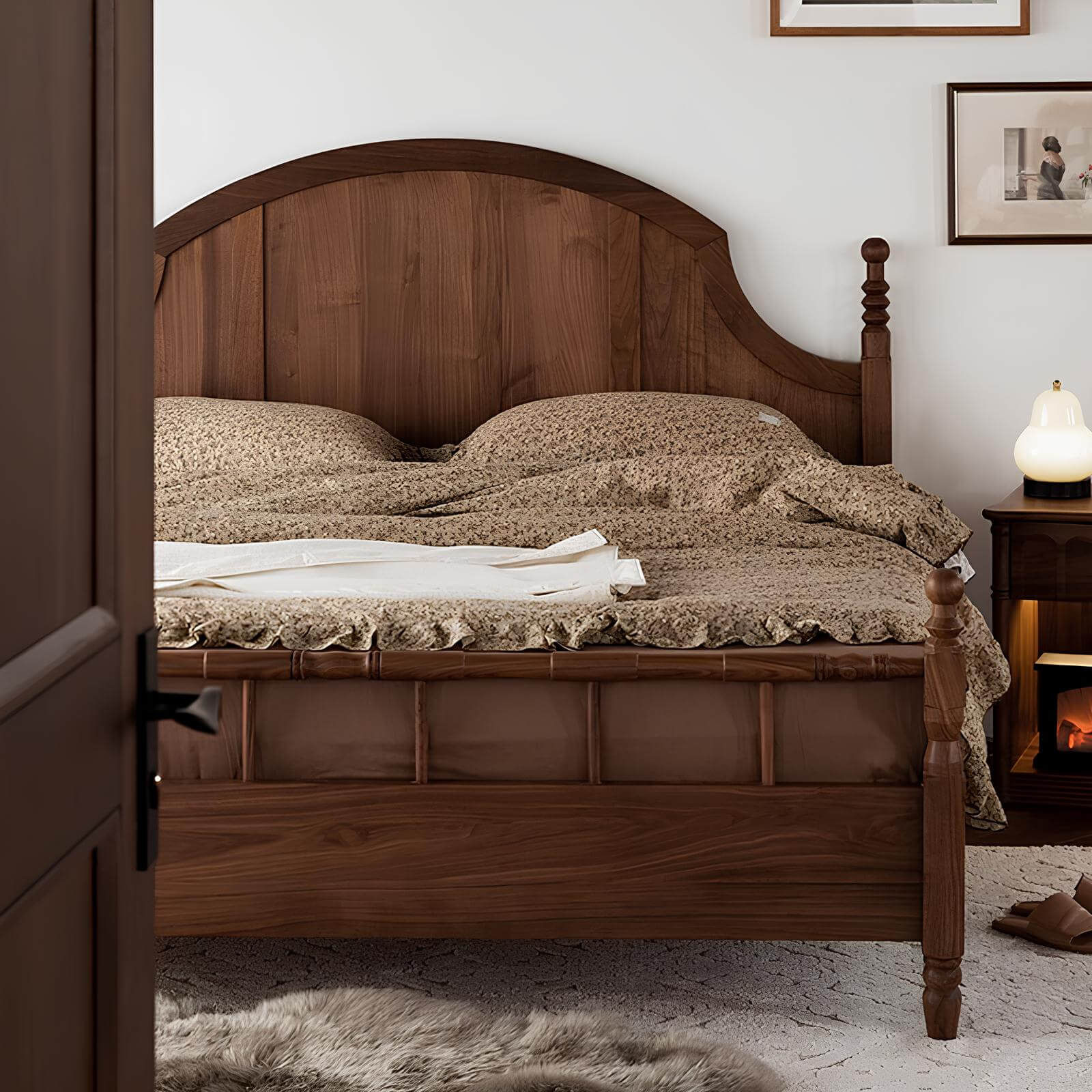 Black Walnut Bed End of Bed