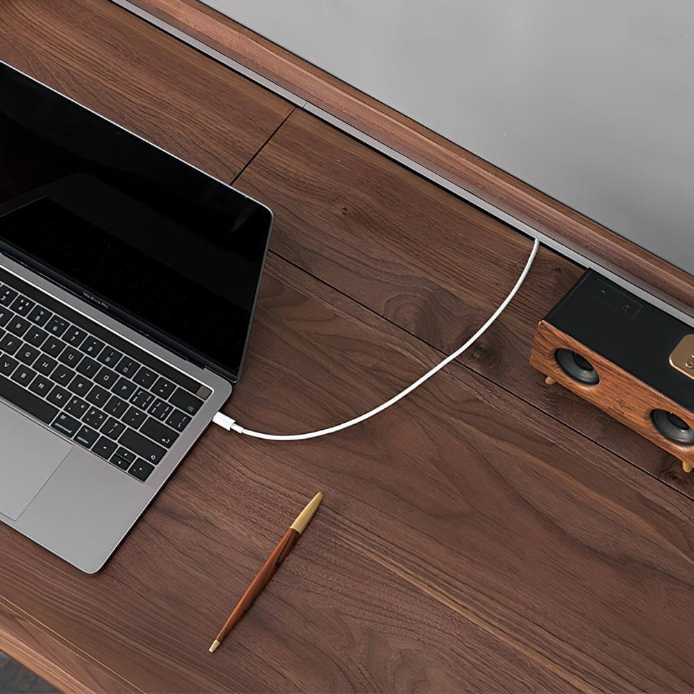 Walnut Desk with Drawers | Wood Furniture