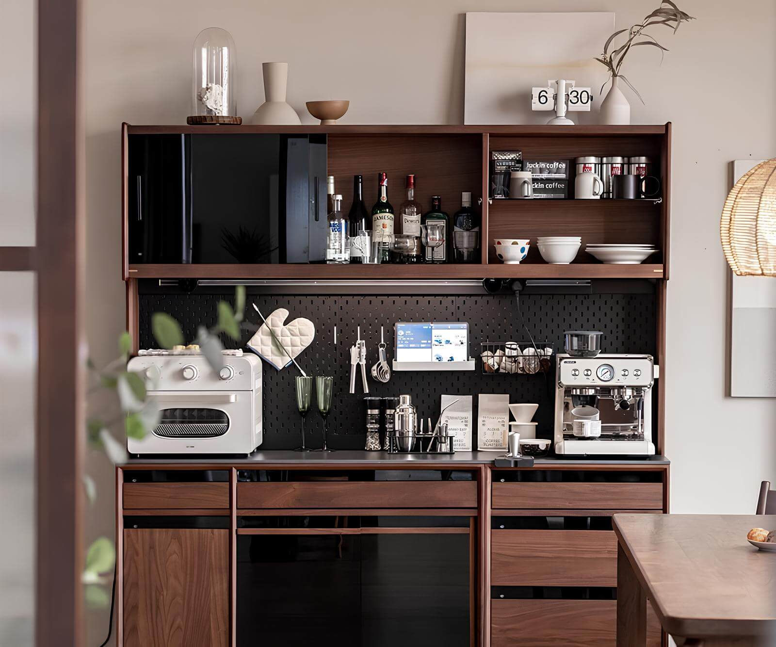 Wood Cabinet in the Dining Room