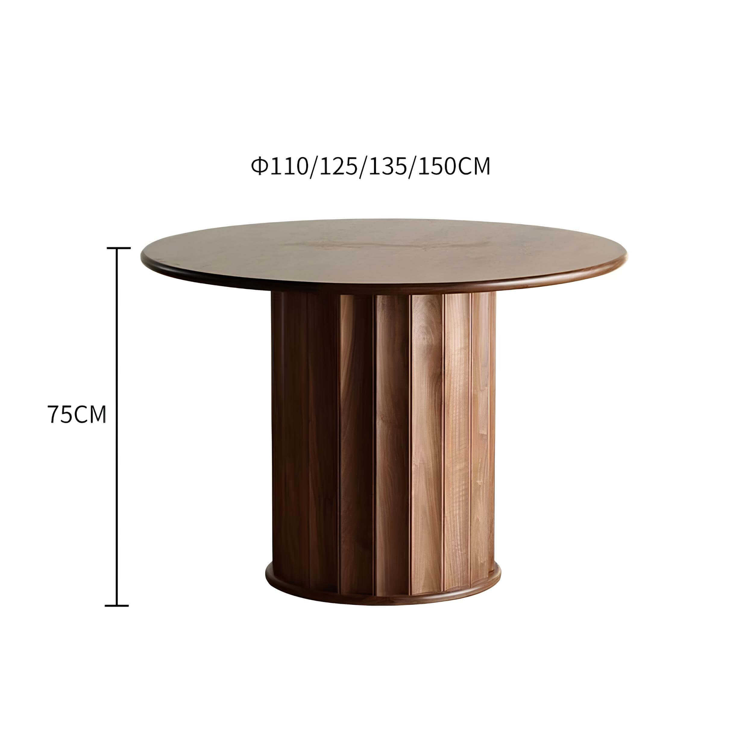 Round Walnut Dining Table | Wood Furniture