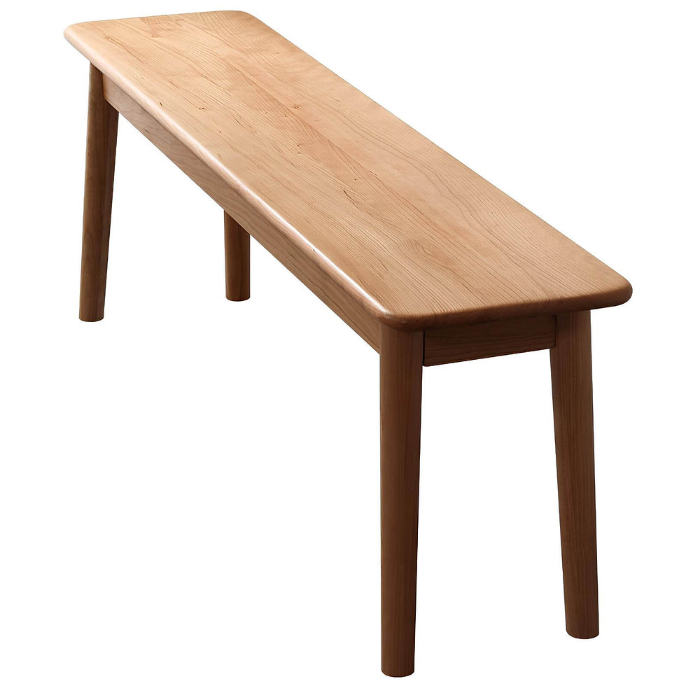 Thumbnail: Walnut Stool Bed Bench in White Background