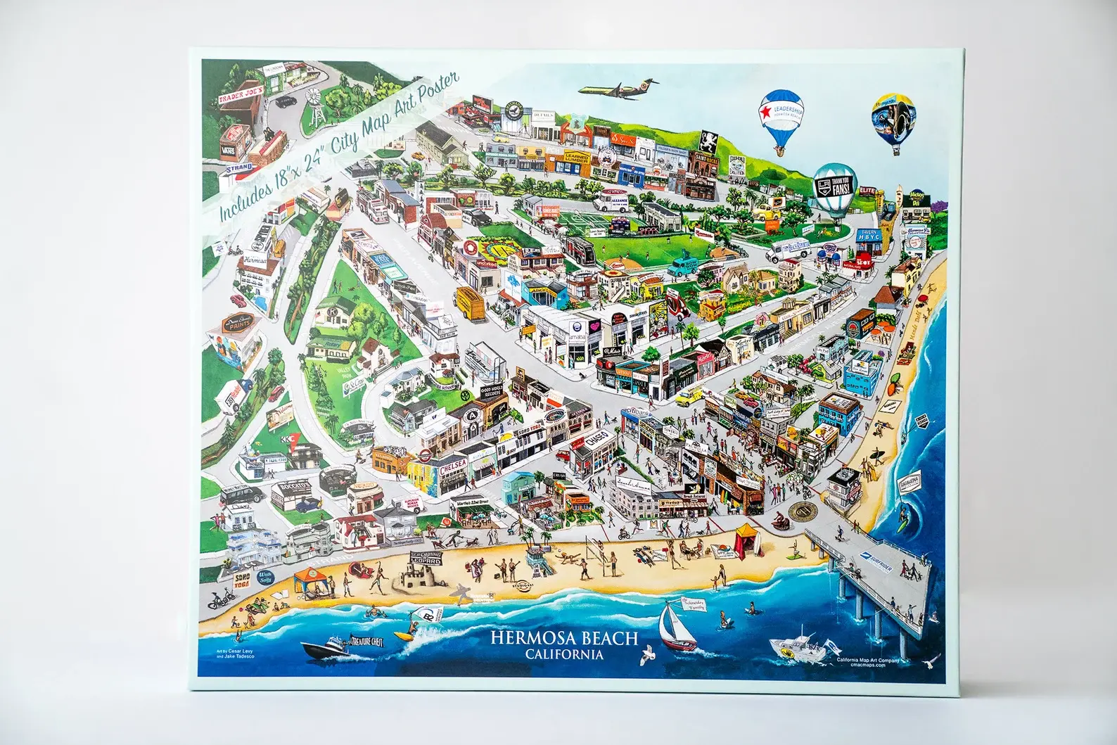 Hermosa Beach Map Art 500 Piece Puzzle