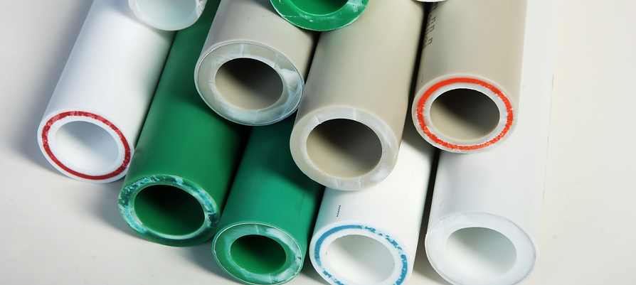 recycled plastic pet pipes green white
