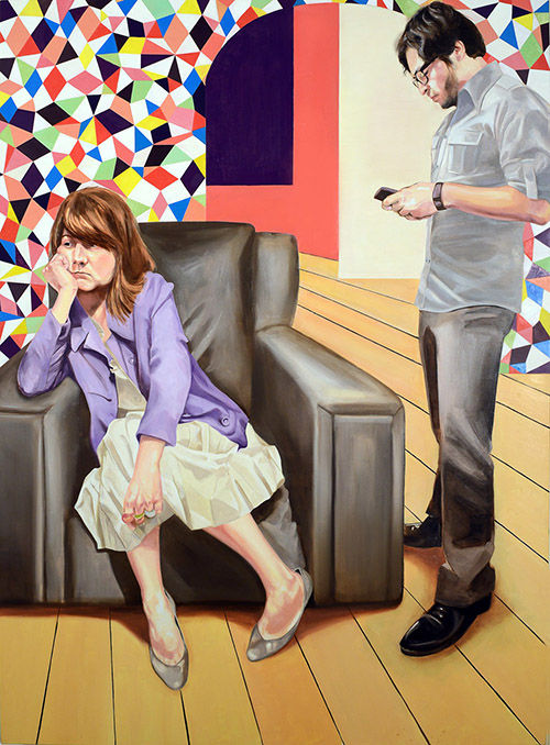 Uncouple, oil on panel, 58 x 42 inches