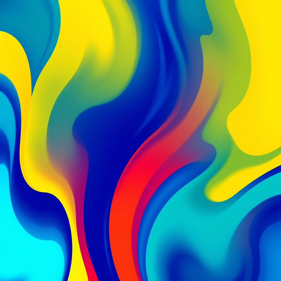 vibrant blue, yellow, red, green and aqua abstract design for a business.jpg