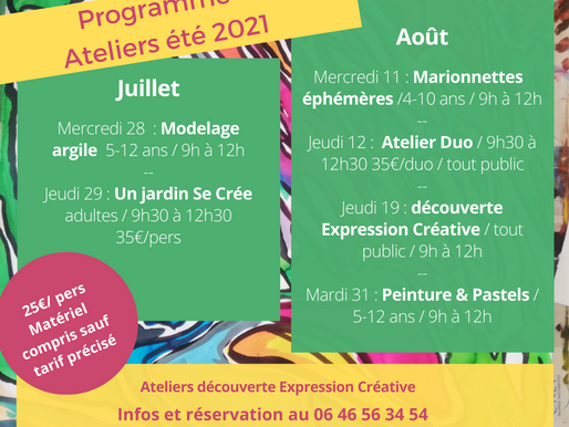 Les ateliers de l'été