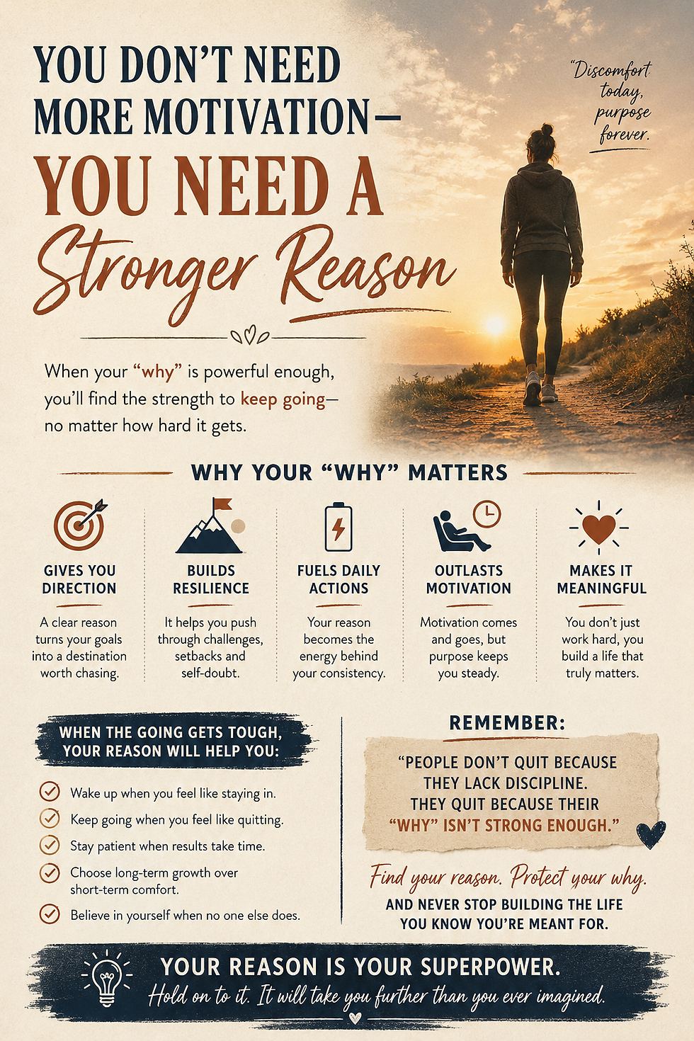 Why You Don't Need More Motivation—You Need a Stronger Reason