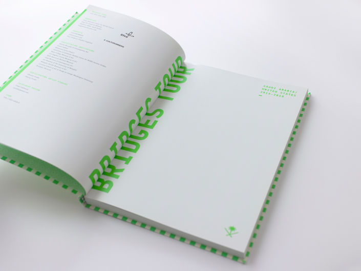 Selected spreads from Bridges Art Tour book cover