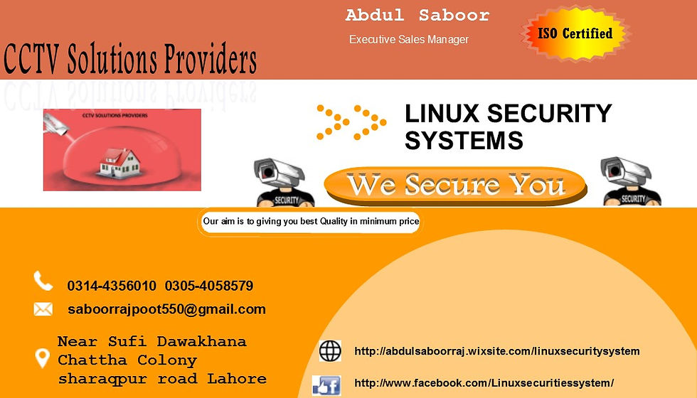 cctv Visiting card
