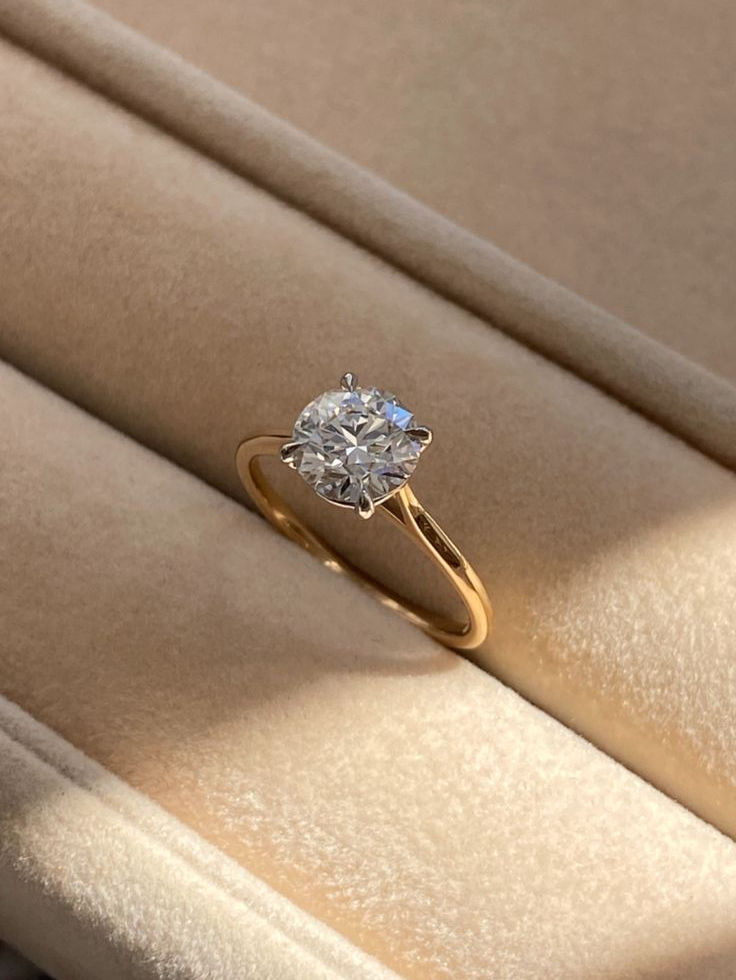 An Elegant Solitaire Diamond Ring in Yellow Gold by Jeevan Rahasya