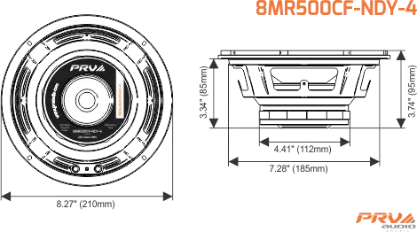 Thumbnail: PRV 8MR500CF-NDY-4 (PAIR) All weather