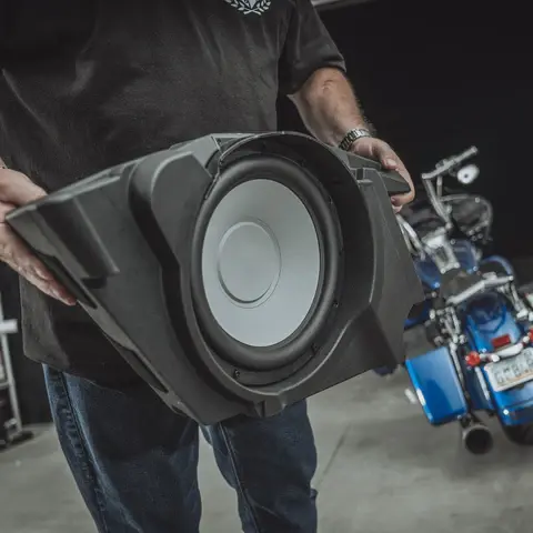 Thumbnail: 2014+ Harley-Davidson® Dual 10" Saddlebag Subwoofer Kit