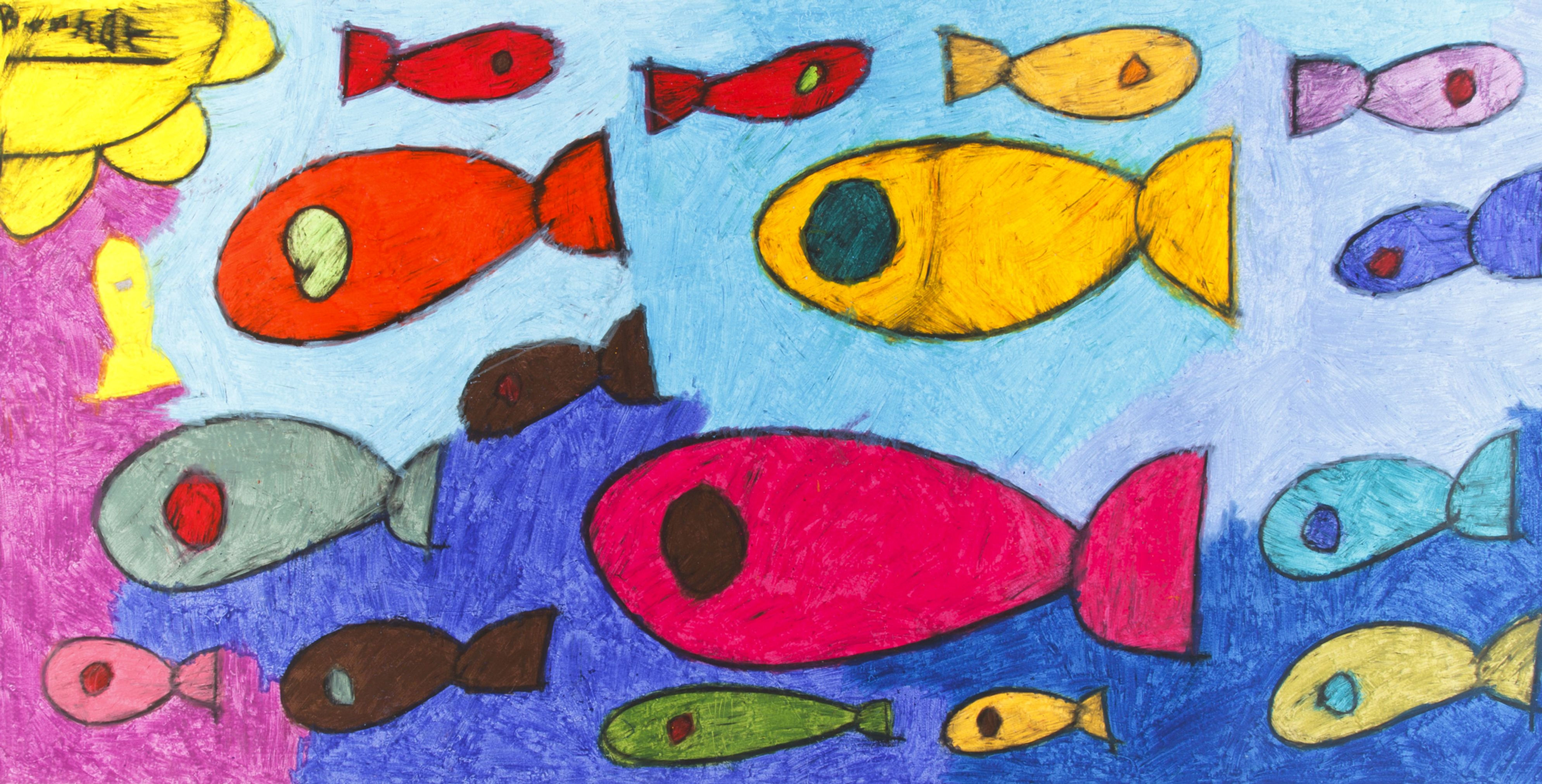 Fischschwarm (Klappkarte mit Umschlag)