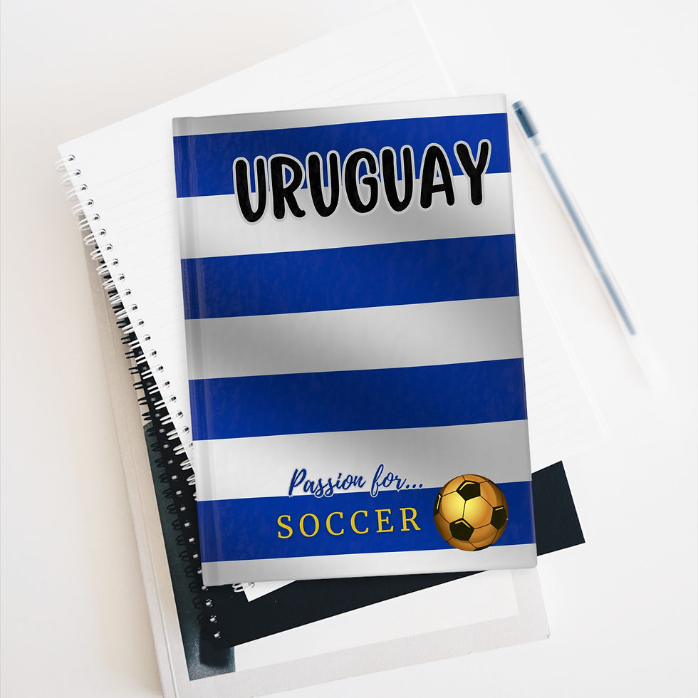 Thumbnail: Uruguay -Soccer Flags Journal- Personalized-University -School- sport-