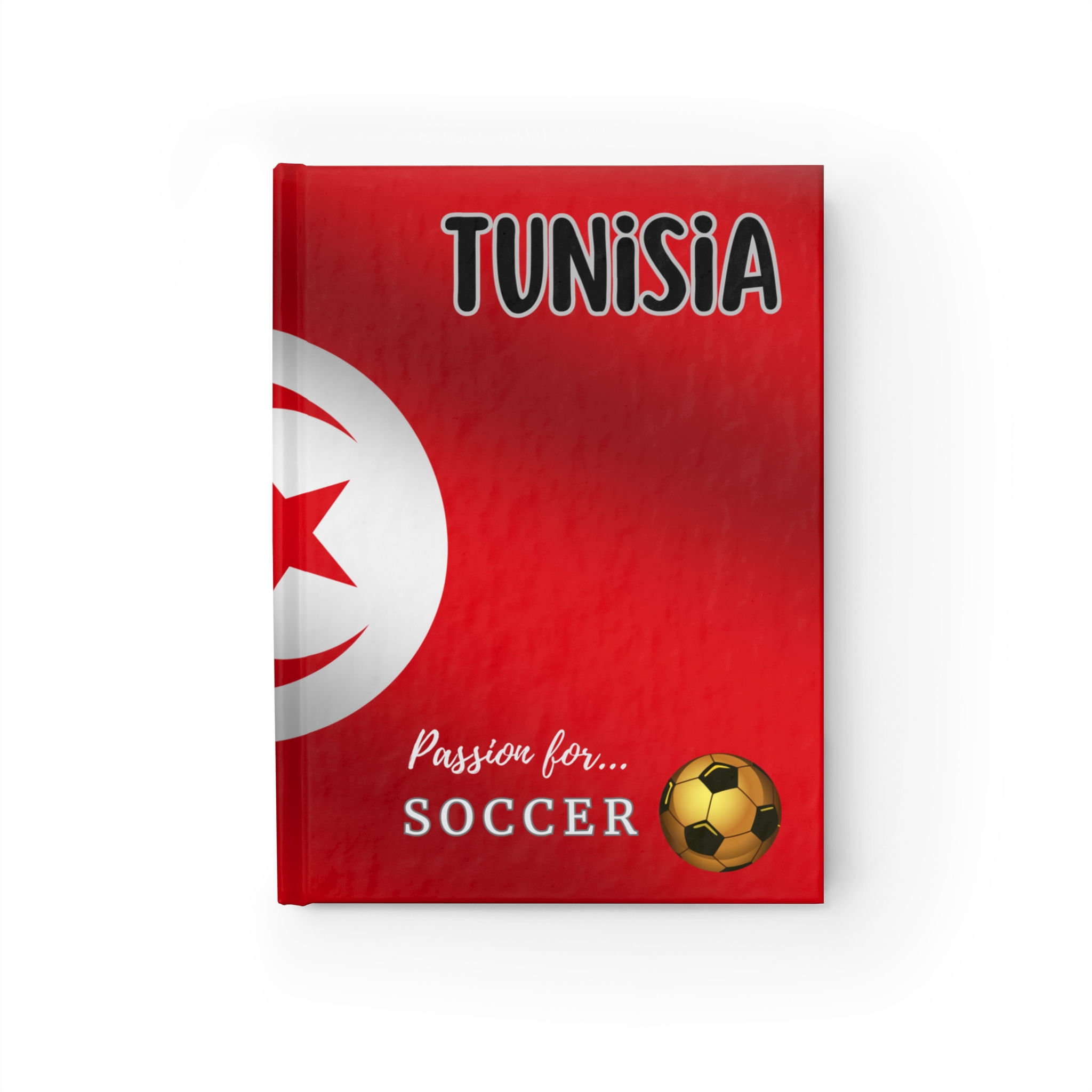 Tunisia -Soccer Flags Journal- Personalized-University -School- sport-
