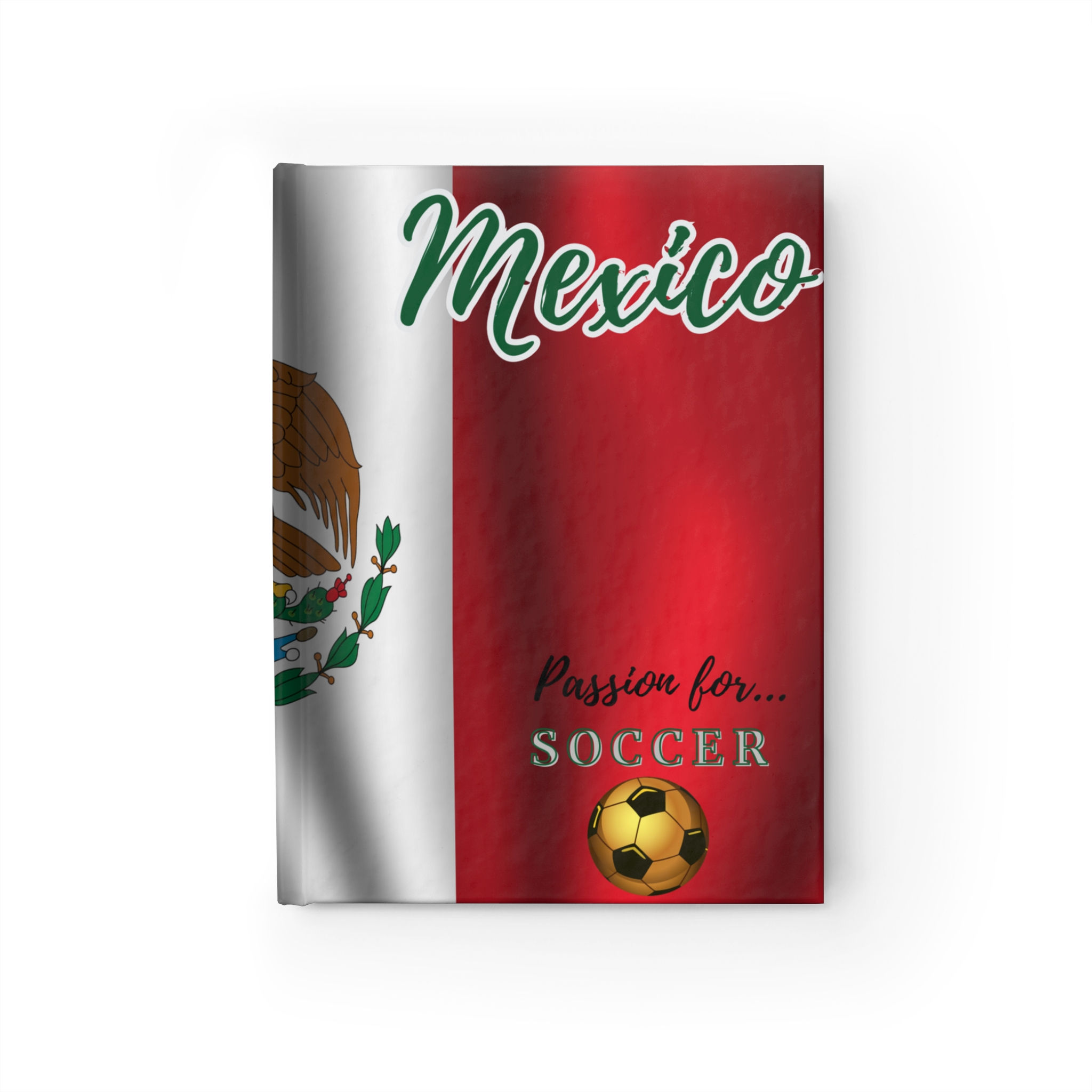 Mexico-Soccer Flags Journal- Personalized-University -School- sport-