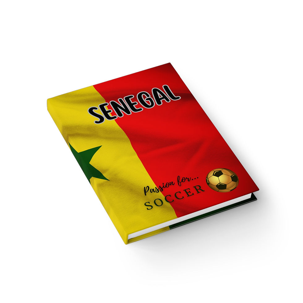 Thumbnail: Senegal -Soccer Flags Journal- Personalized-University -School- sport-