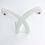 Miniature : Boucles d'oreilles or et rubis18 carats