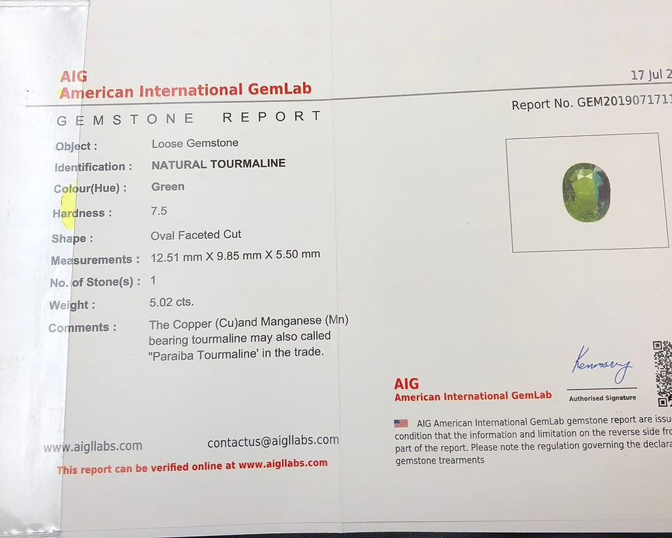 Thumbnail: 5.02 Crt Natural Certified Paraiba Tourmaline Faceted Gemstone