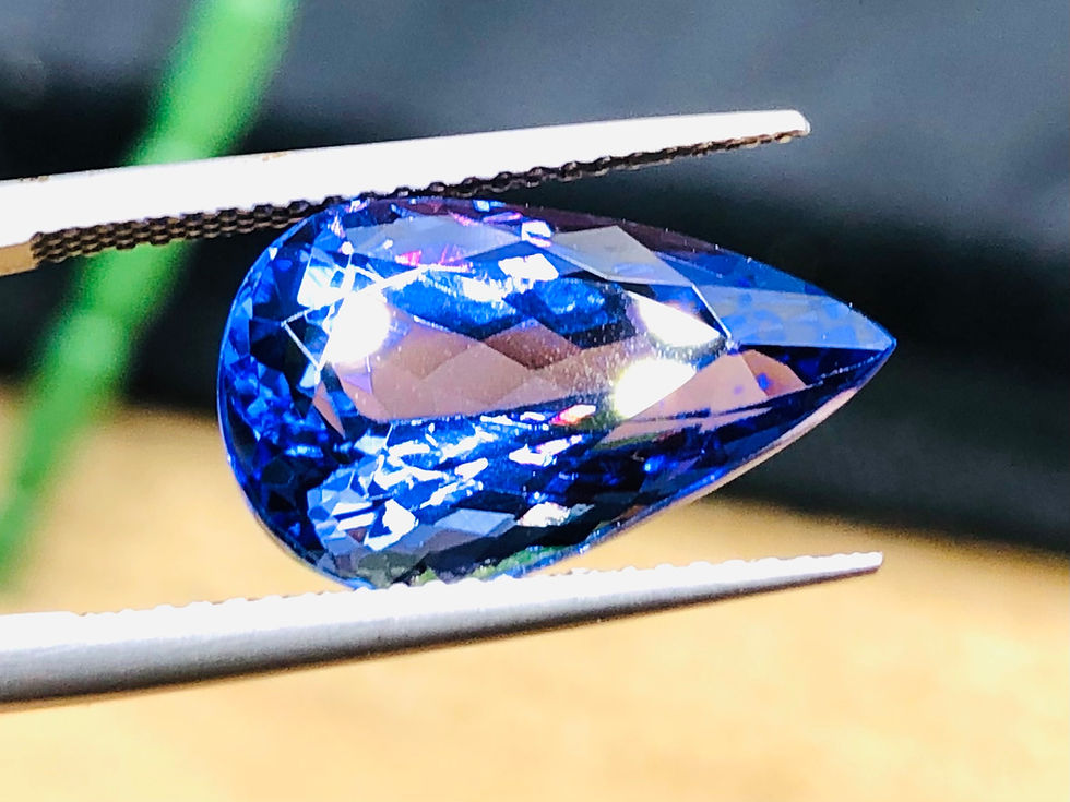 8.02 Natural Tanzanite Faceted Gemstone Top Quality VVS