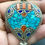 Thumbnail: Natural Turquoise /Coral Gemstone Nepali Silver Plated Pendant