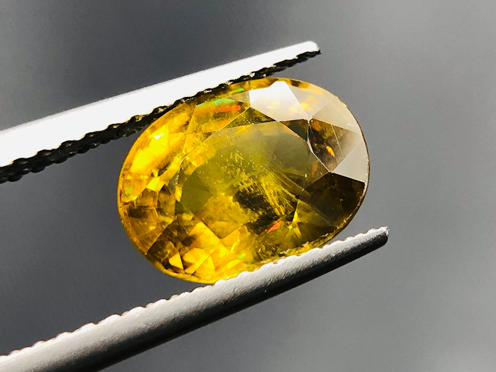 Thumbnail: 2.32 Crt Natural Chrome Sphene Faceted Gemstone
