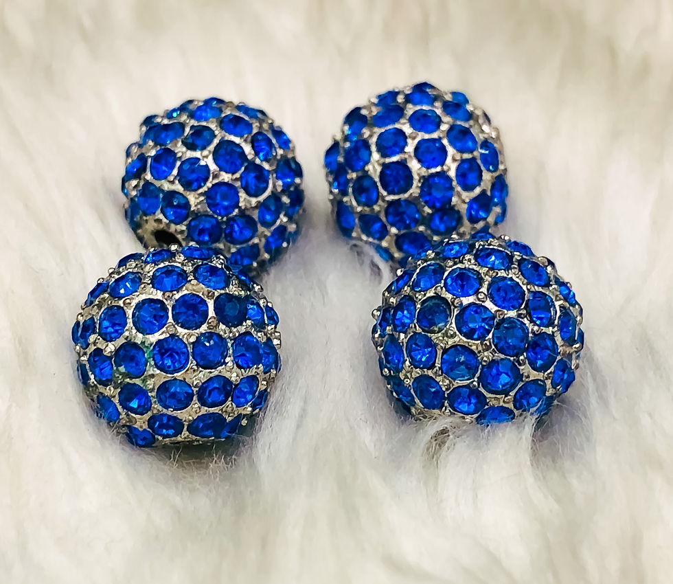 Thumbnail: Beautiful Handmade Brass With Natural Stone Spacer Beads DIY Accessories