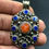 Thumbnail: Natural Lapis Lazuli /Coral Gemstone Nepali Silver Plated Penda